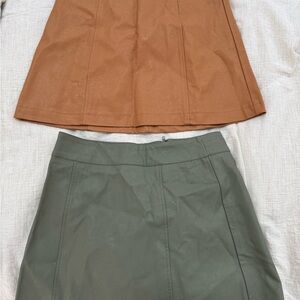 Lot of Forever 21 Faux Leather Skirts